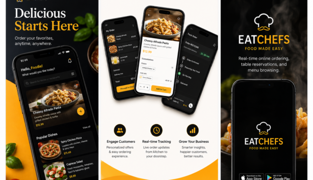 Eatchefs App - Real-Time Food Ordering and Tracking Application