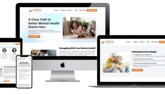 Horizon Psychiatry – Mental Health & Psychiatric Care Website Development