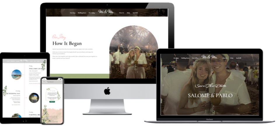 Salome & Pablo Wedding Website – Luxury Destination Wedding Experience